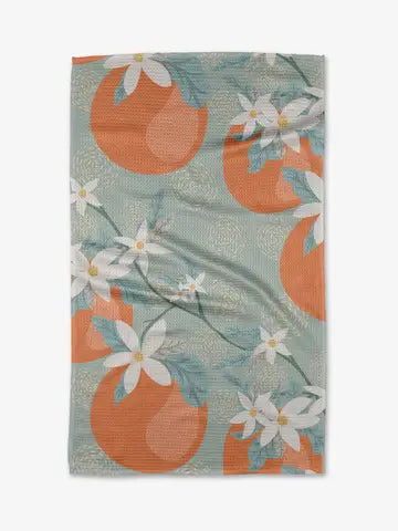 Geometry Tea Towel-Orange Blossom