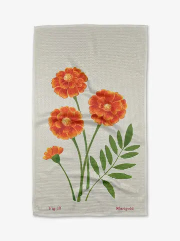 Geometry Tea Towel-Marigold
