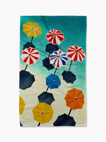 Geometry Tea Towel-Dancing Umbrellas