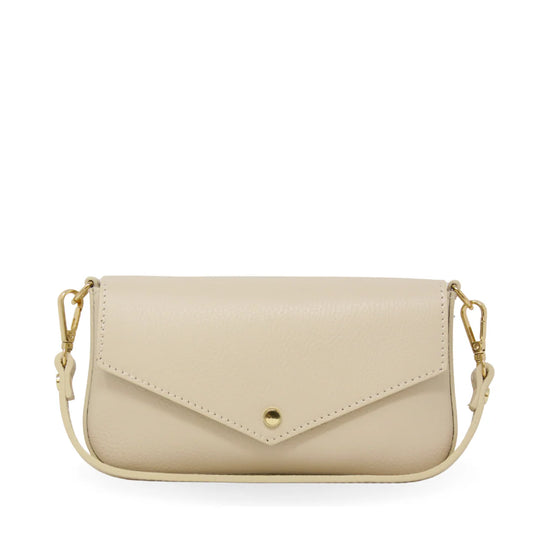 Leather handle and crossbody bag Ivory