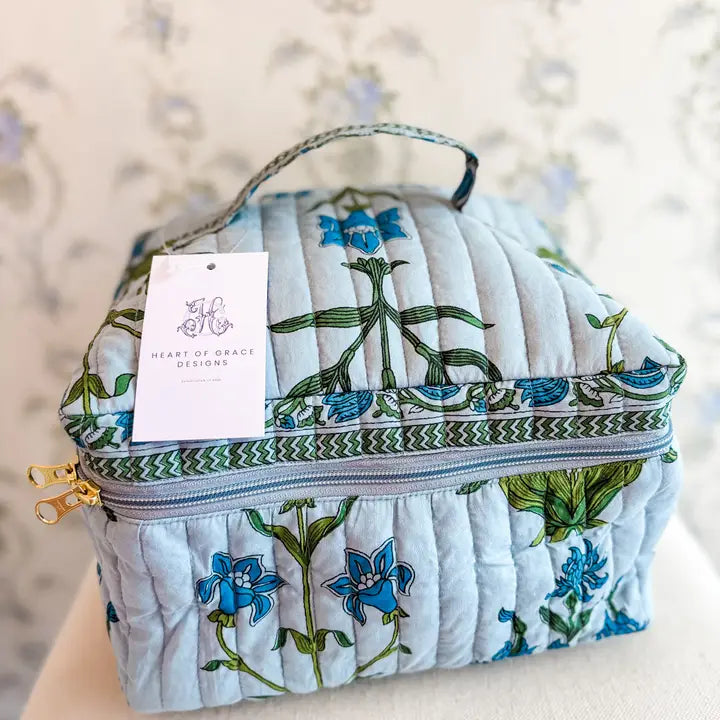 Iris Luxe | Quilted Cosmetic Bags-Set of 3