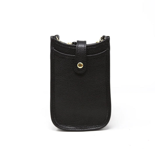 Italian Leather Crossbody Black