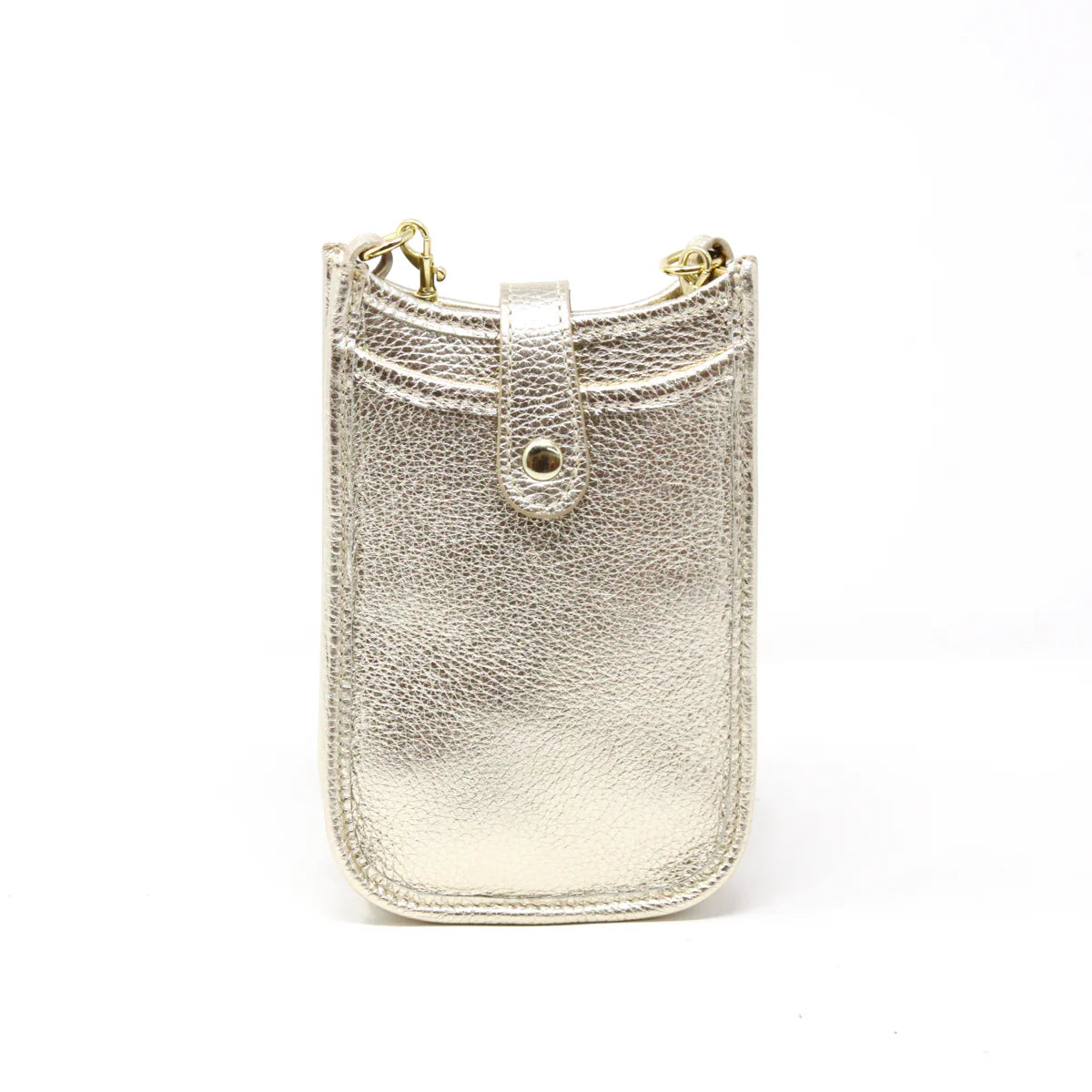 Italian Leather Crossbody Gold