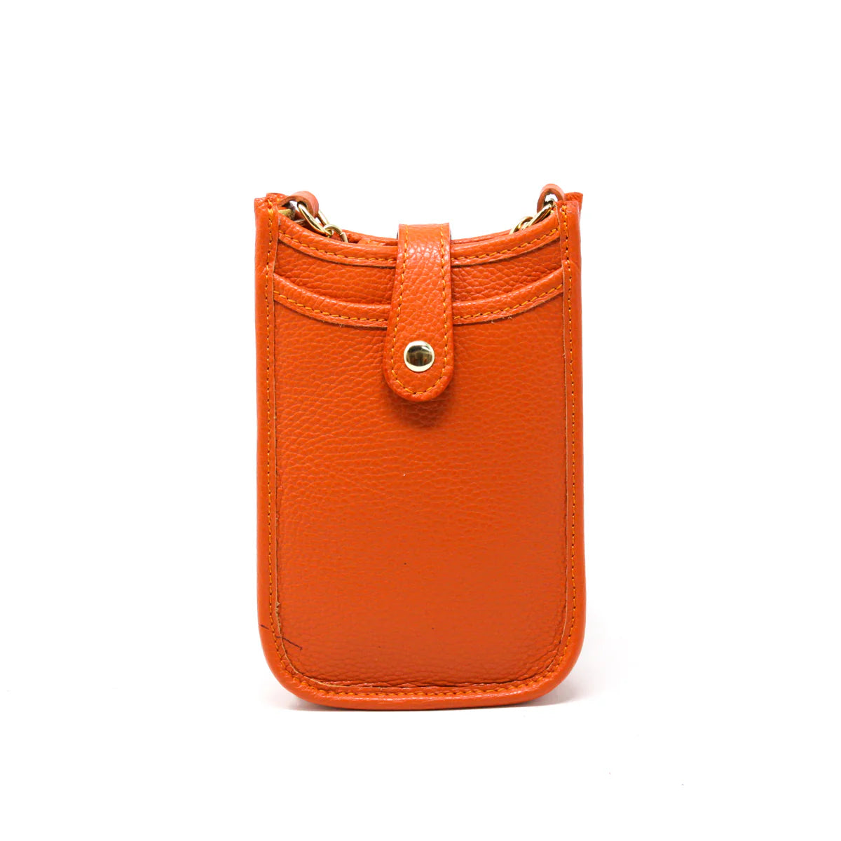 Italian Leather Crossbody Orange