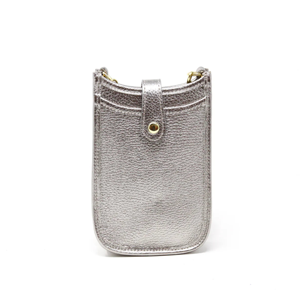 Italian Leather Crossbody Pewter