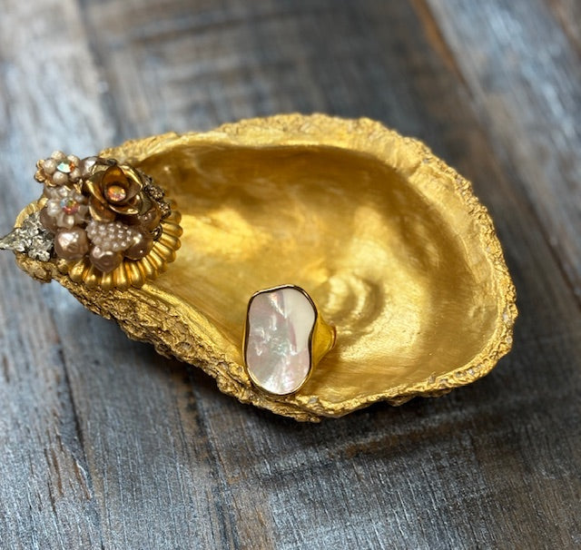 Large Mother of Pearl Ring One Size