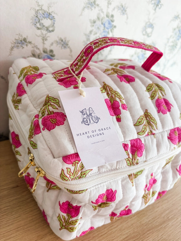 Magnolia Luxe | Quilted Cosmetic Bags-Set of 3