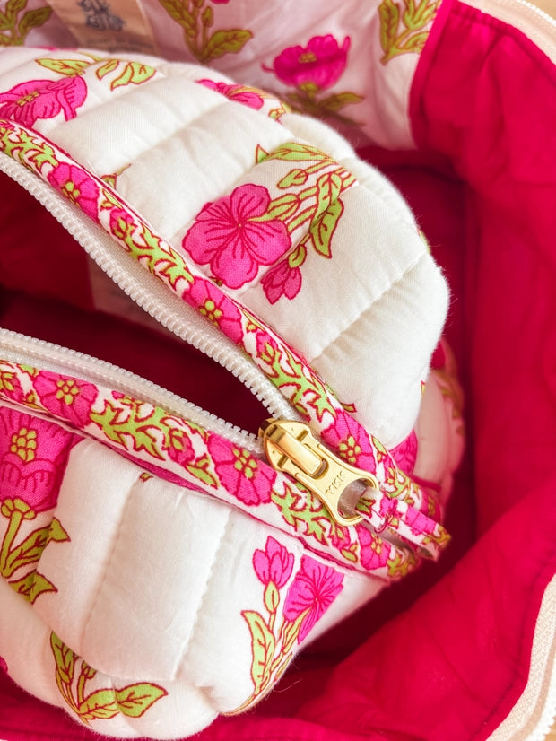 Magnolia Luxe | Quilted Cosmetic Bags-Set of 3