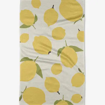 Geometry Tea Towel-Sunny Lemons