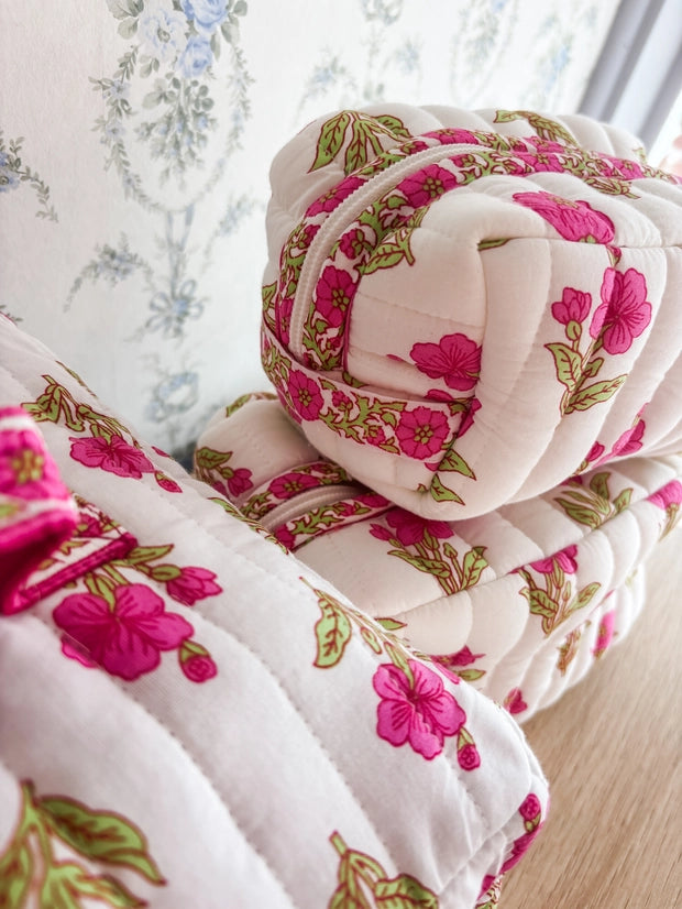 Magnolia Luxe | Quilted Cosmetic Bags-Set of 3
