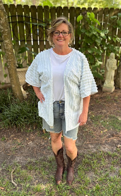 Light Blue Chenille Jacket