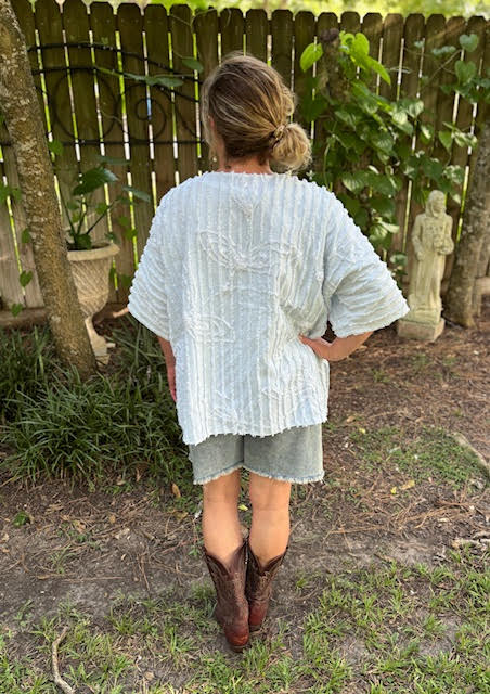 Light Blue Chenille Jacket