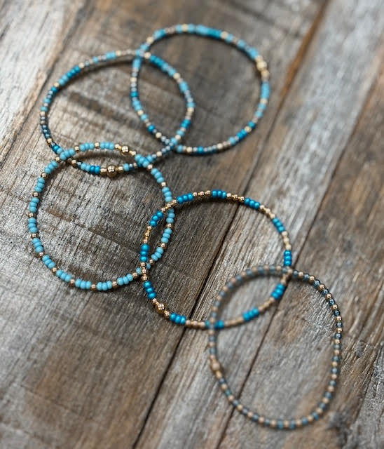 Stackable, Stretchy Beach Waves Bracelets