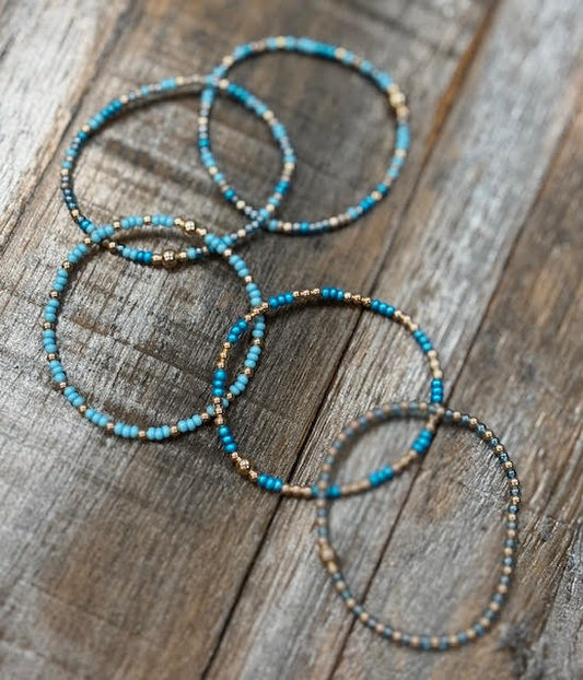 Stackable, Stretchy Beach Waves Bracelets